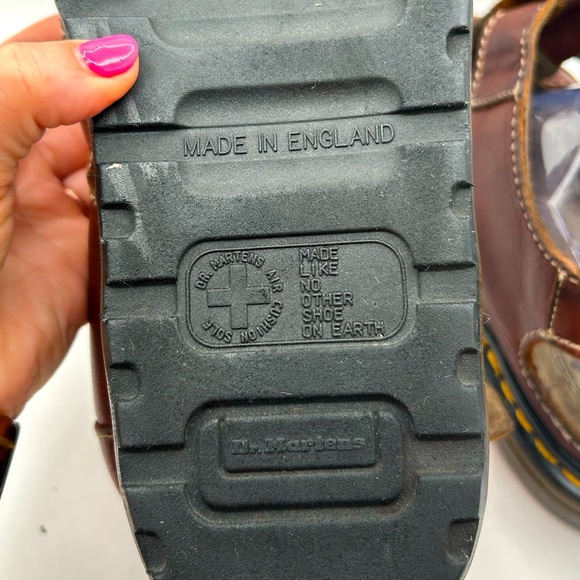 RARE MIE Vintage Dr Martens Fisherman Sandals 90s Brown Leather Mens 12 Y2K - Picture 6 of 17